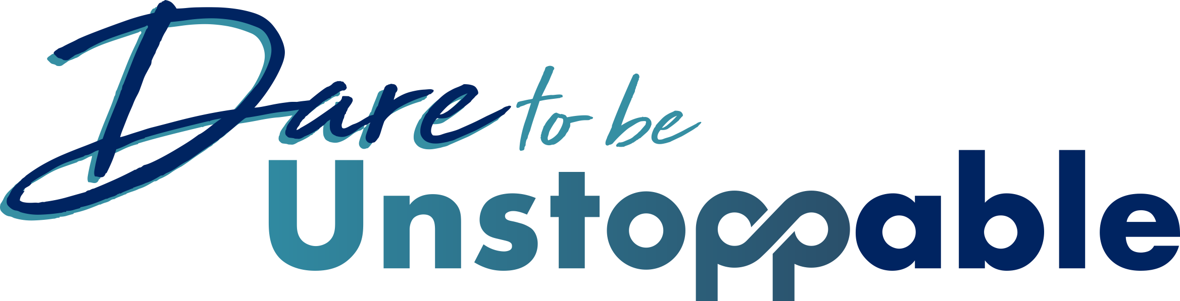 Text logo for Dare to Be Unstoppable